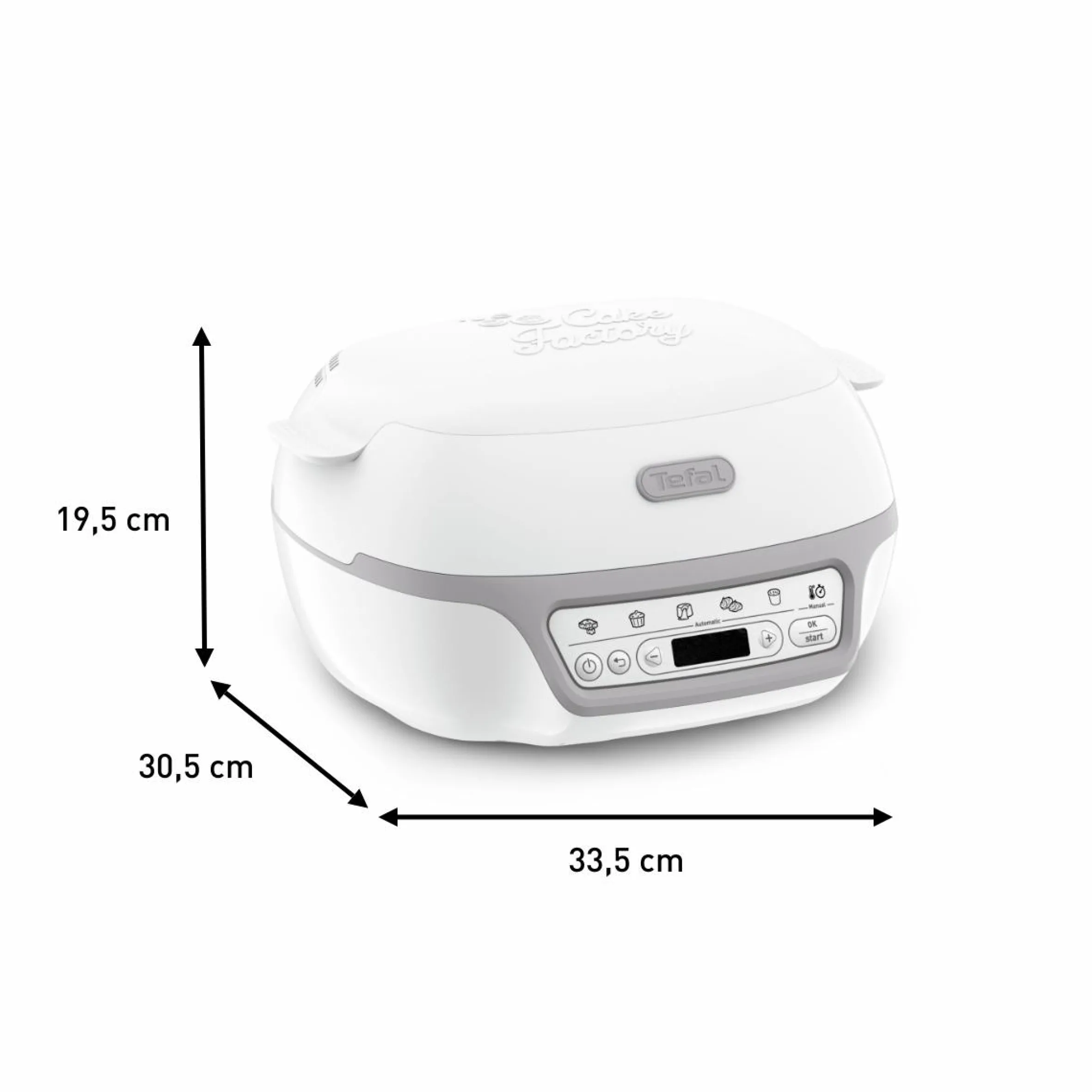 Cake Factory Délices Kuchenbackautomat Silver Maxi Pack KD8121|Tefal