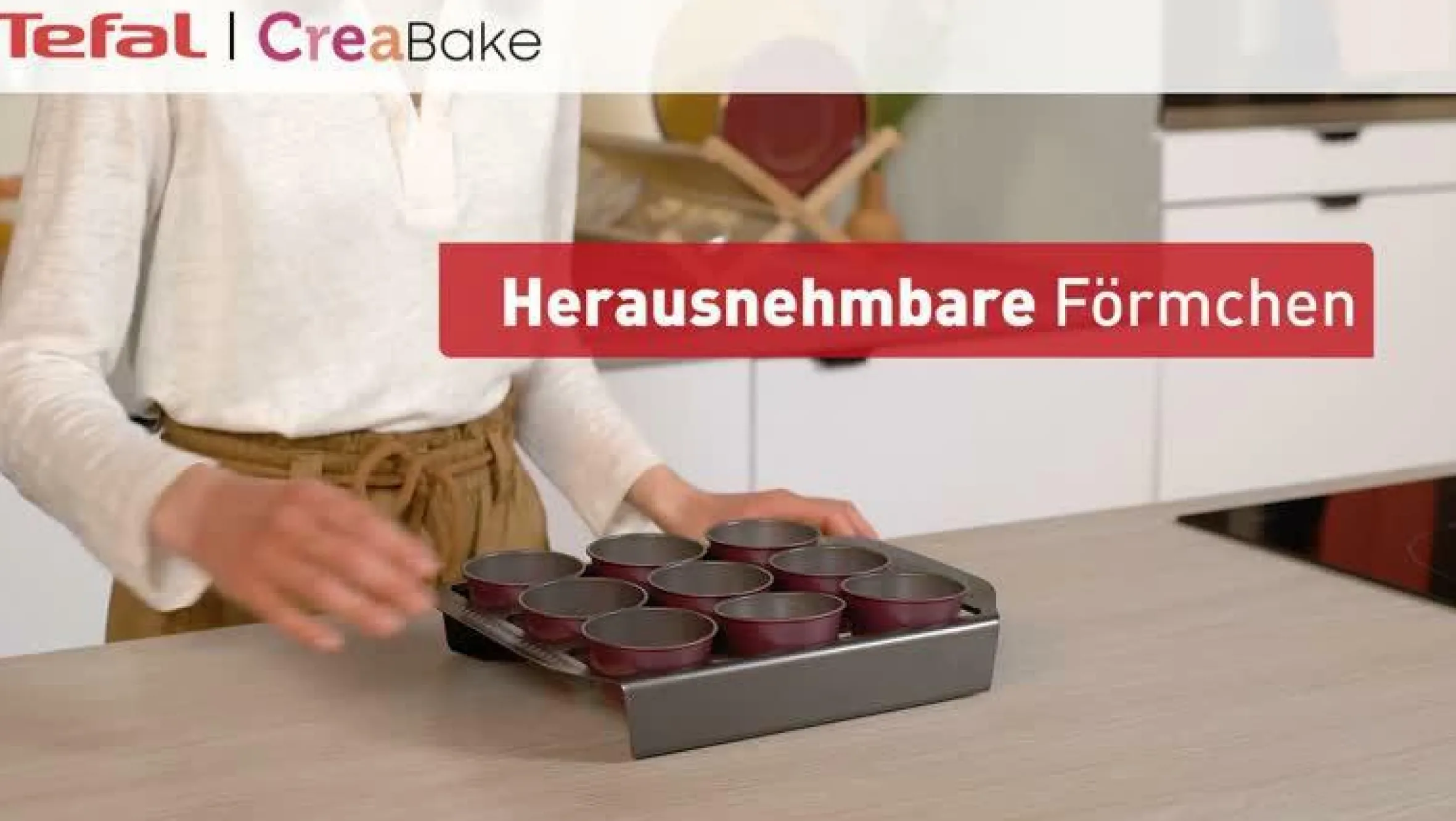 Creabake 3 tlg. Muffin-Set J30694|Tefal New