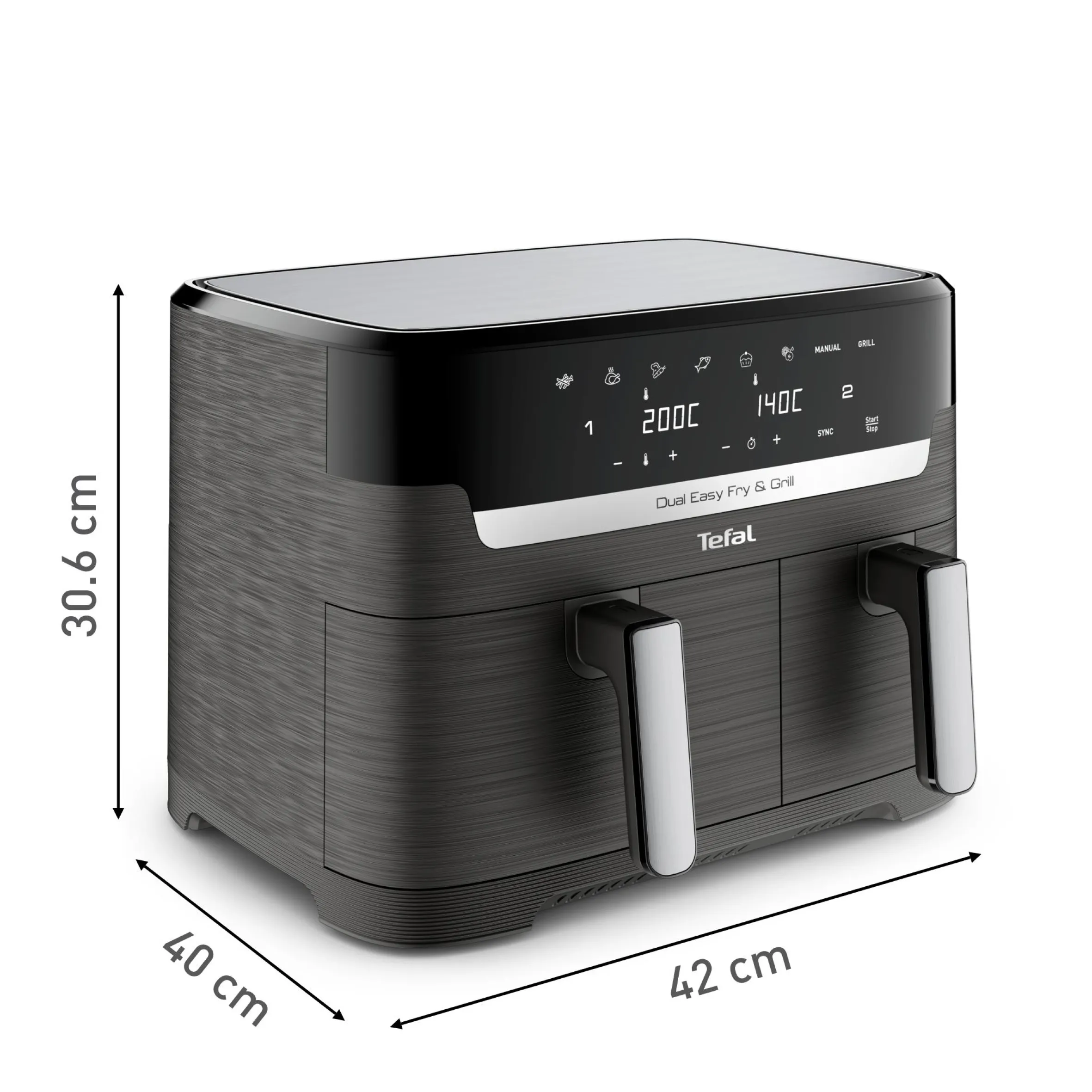 Dual Easy Fry & Grill 8,3 L Heißluftfritteuse EY905B|Tefal Hot