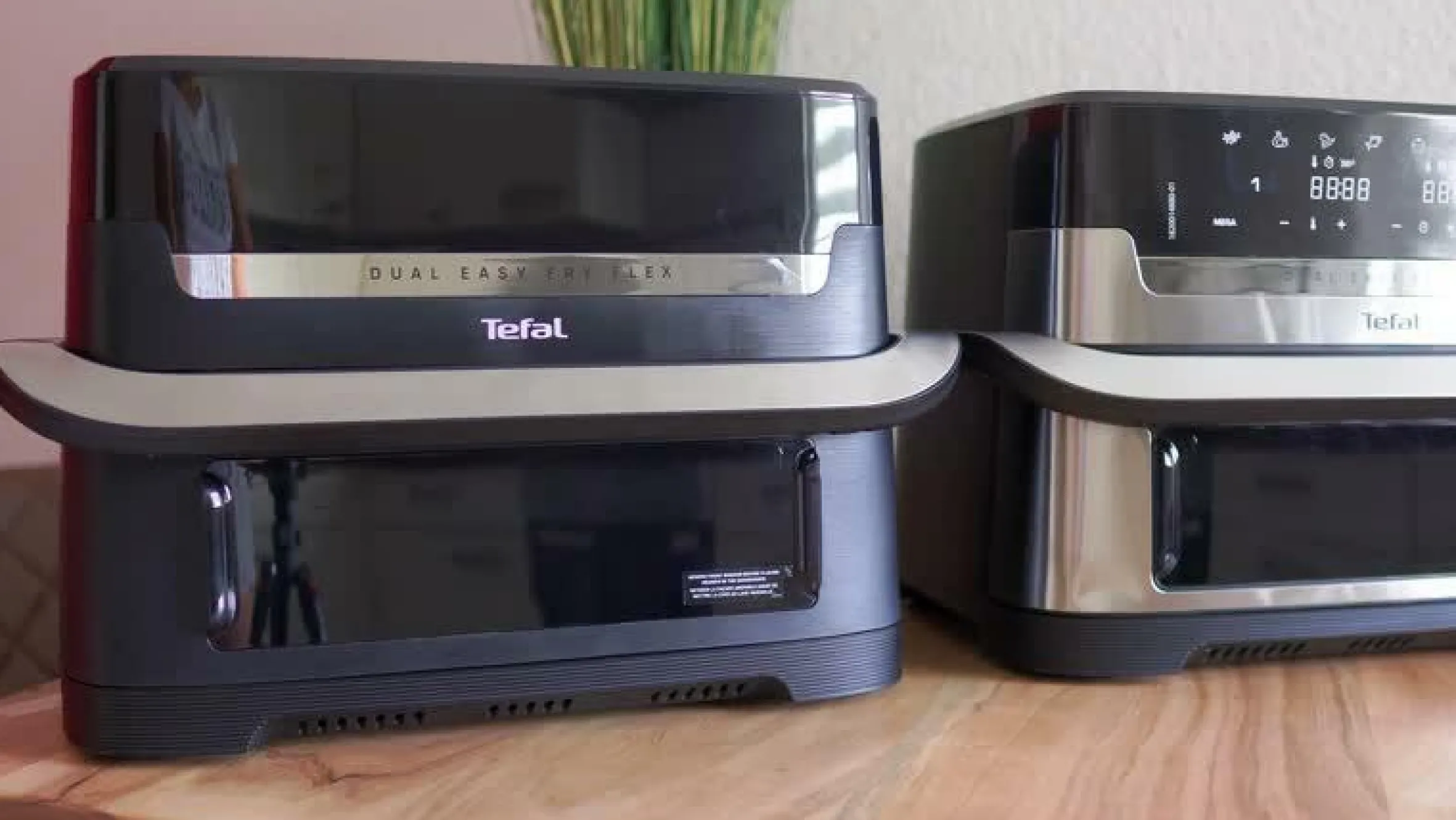Dual Easy Fry Flex, Heißluftfritteuse, FlexCook Trennwand, 9L, EY9228|Tefal Outlet