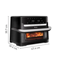 Dual Easy Fry Flex, Heißluftfritteuse, FlexCook Trennwand, 9L, EY9228|Tefal Outlet