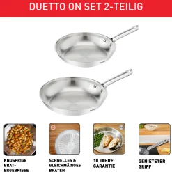 Duetto On 2-teiliges Pfannenset unversiegelt 24/28cm B866S2|Tefal Clearance