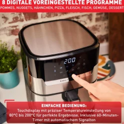 Easy Fry & Grill Deluxe Heißluftfritteuse EY505D|Tefal Hot