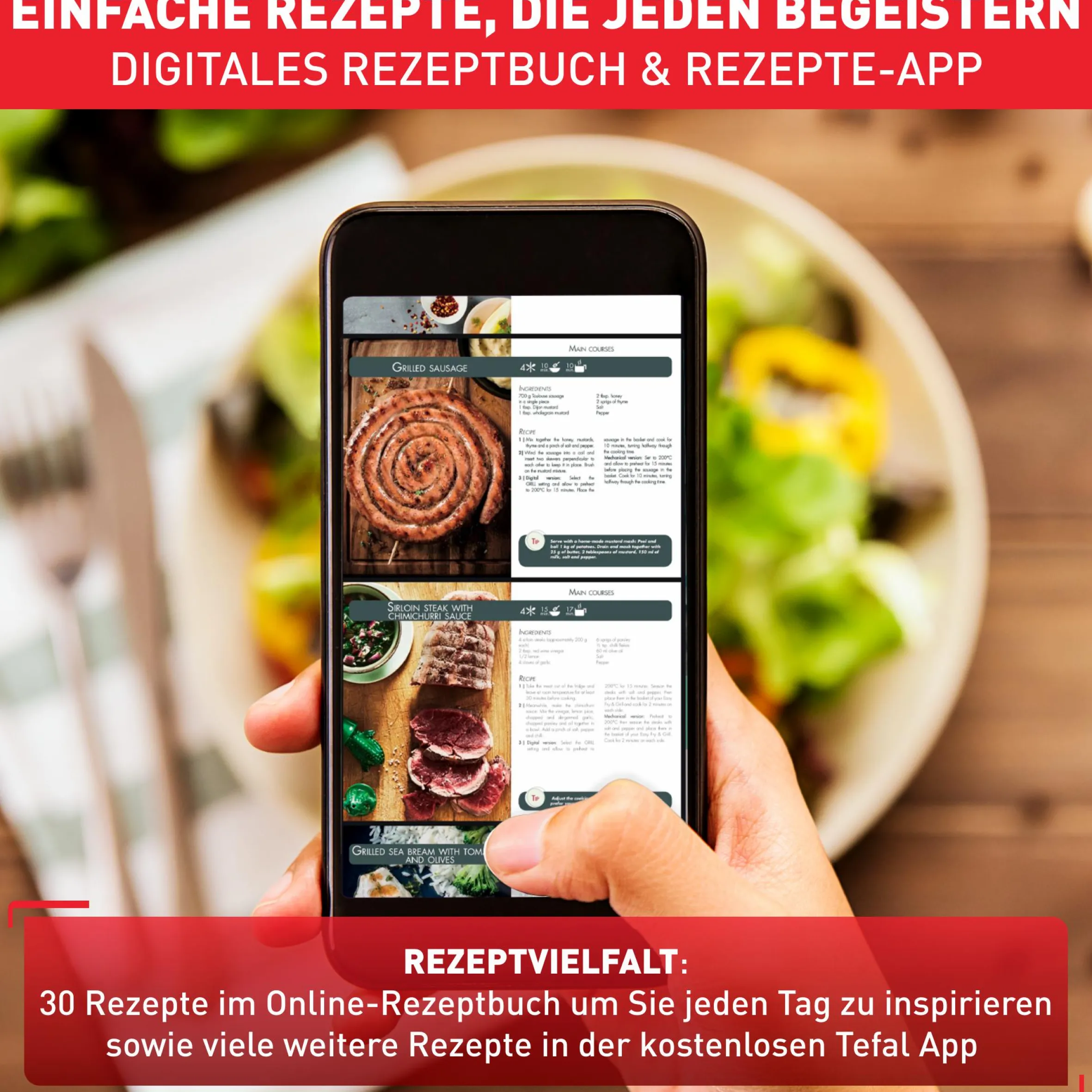 Easy Fry & Grill Deluxe Heißluftfritteuse EY505D|Tefal Hot
