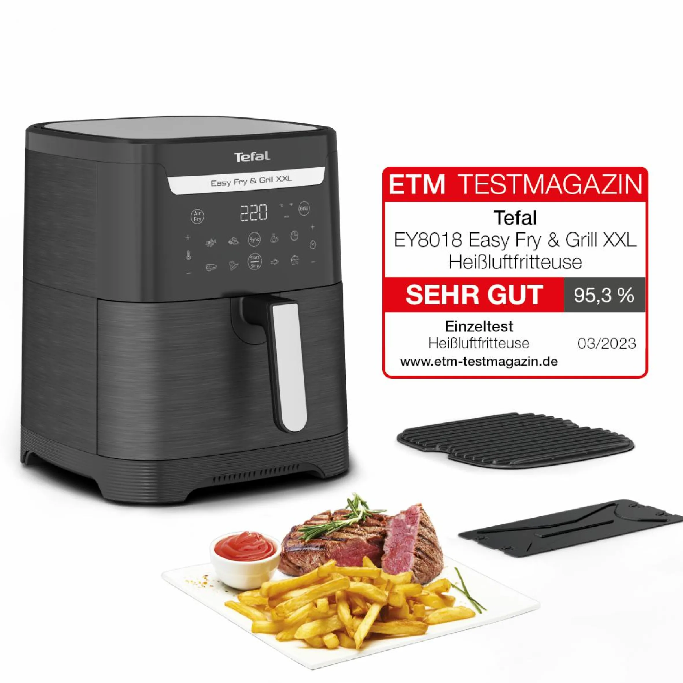 Easy Fry & Grill XXL Heißluftfritteuse EY8018|Tefal Hot