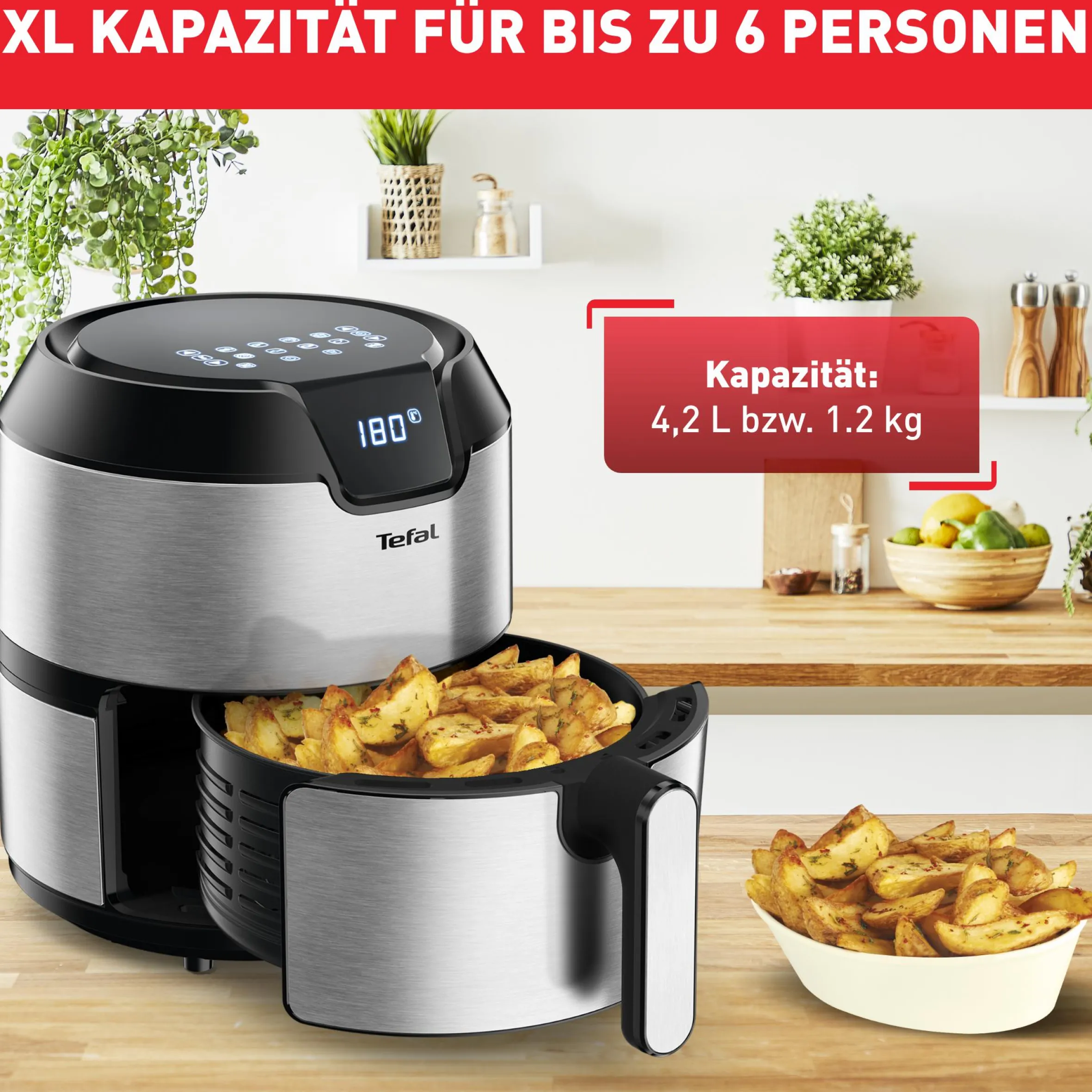 Easy Fry Deluxe Heißluftfritteuse EY401D|Tefal New