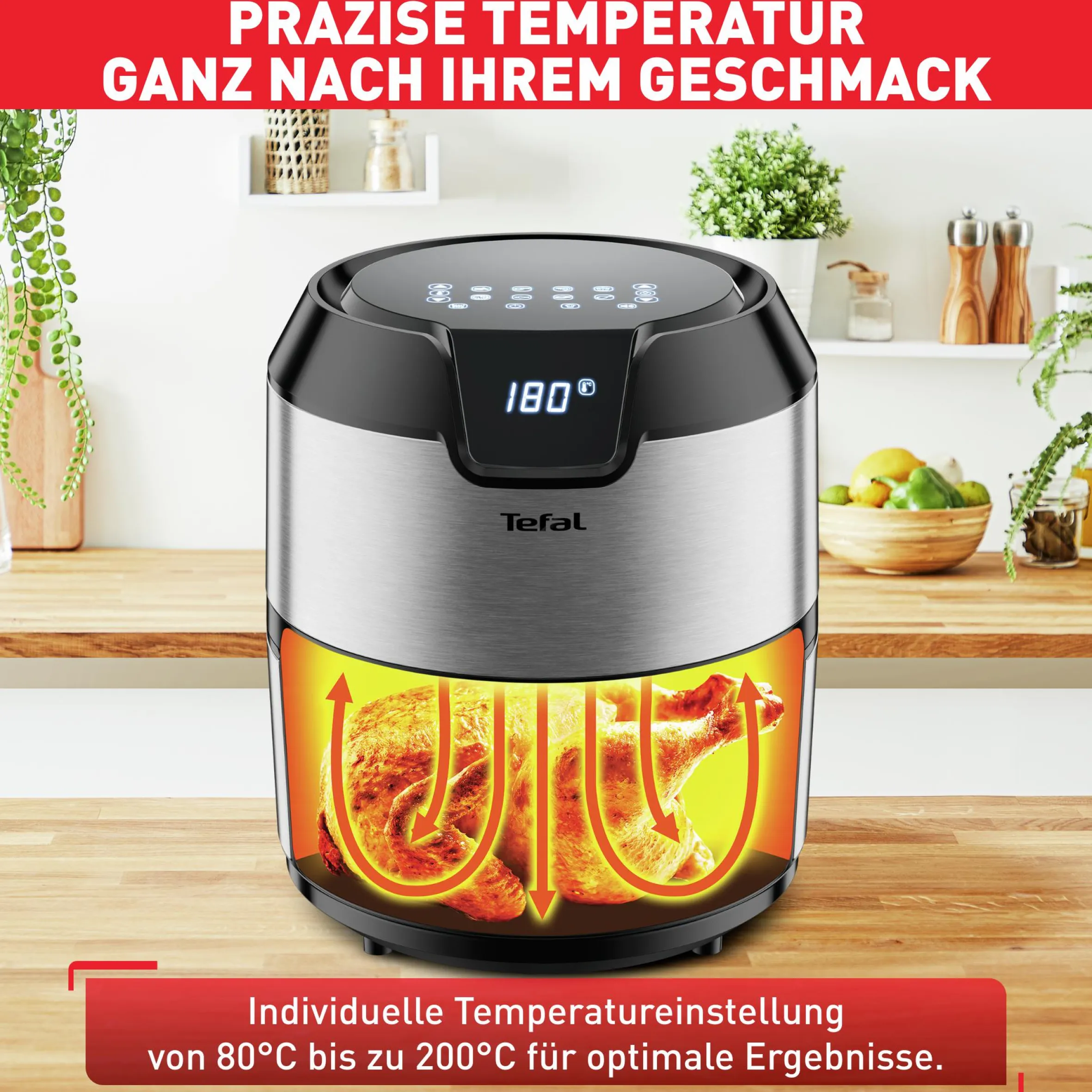 Easy Fry Deluxe Heißluftfritteuse EY401D|Tefal New