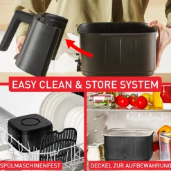 Easy Fry Smart & Silence, Heißluftfritteuse 5L, EY5728|Tefal New