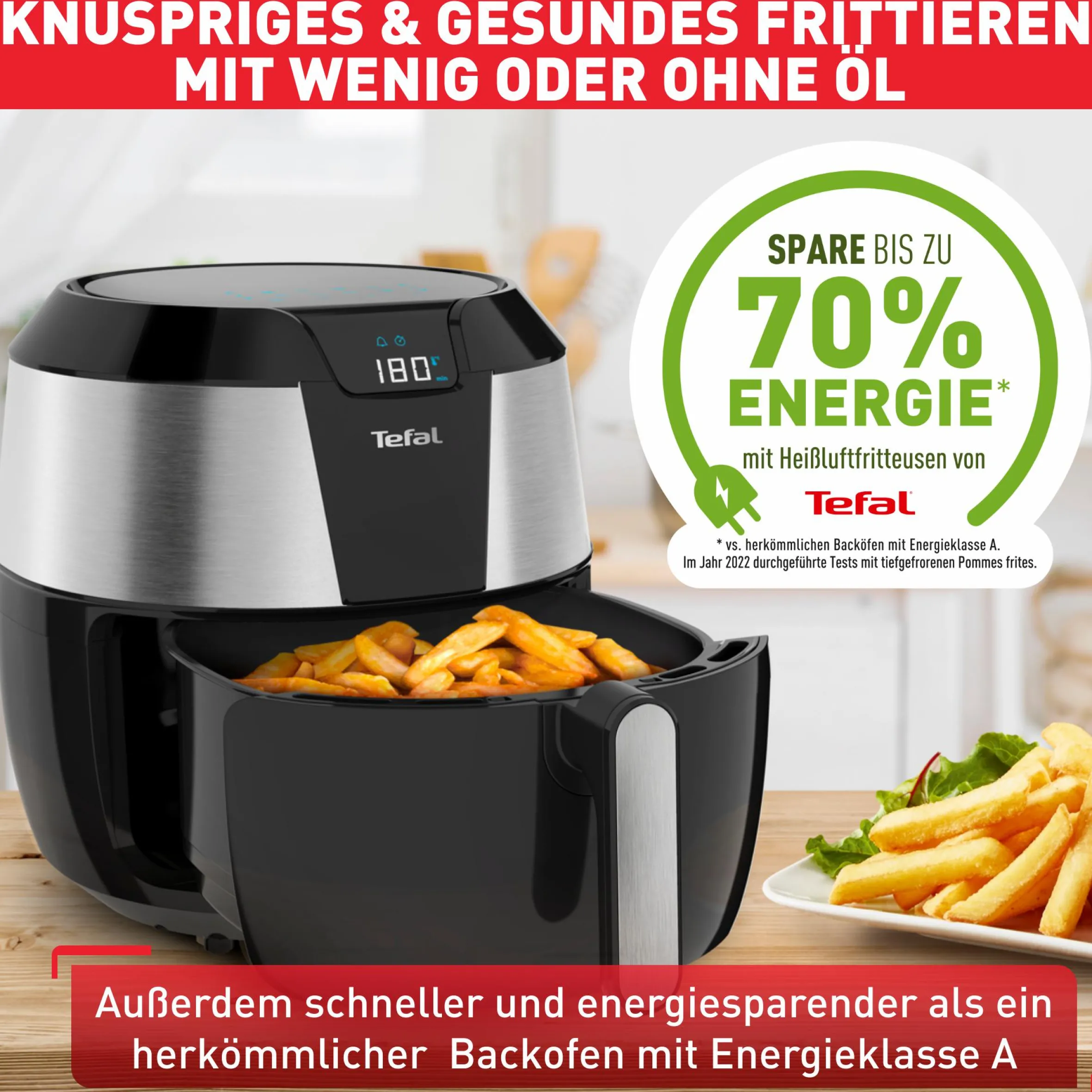 Easy Fry XXL Heißluftfritteuse EY701D|Tefal New