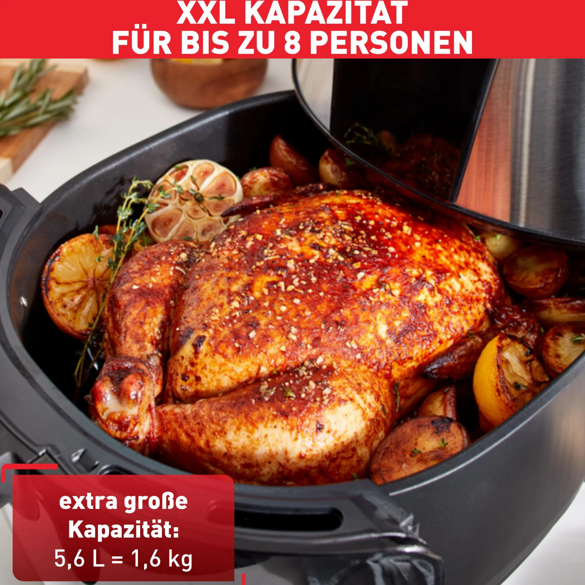 Easy Fry XXL Heißluftfritteuse EY701D|Tefal New