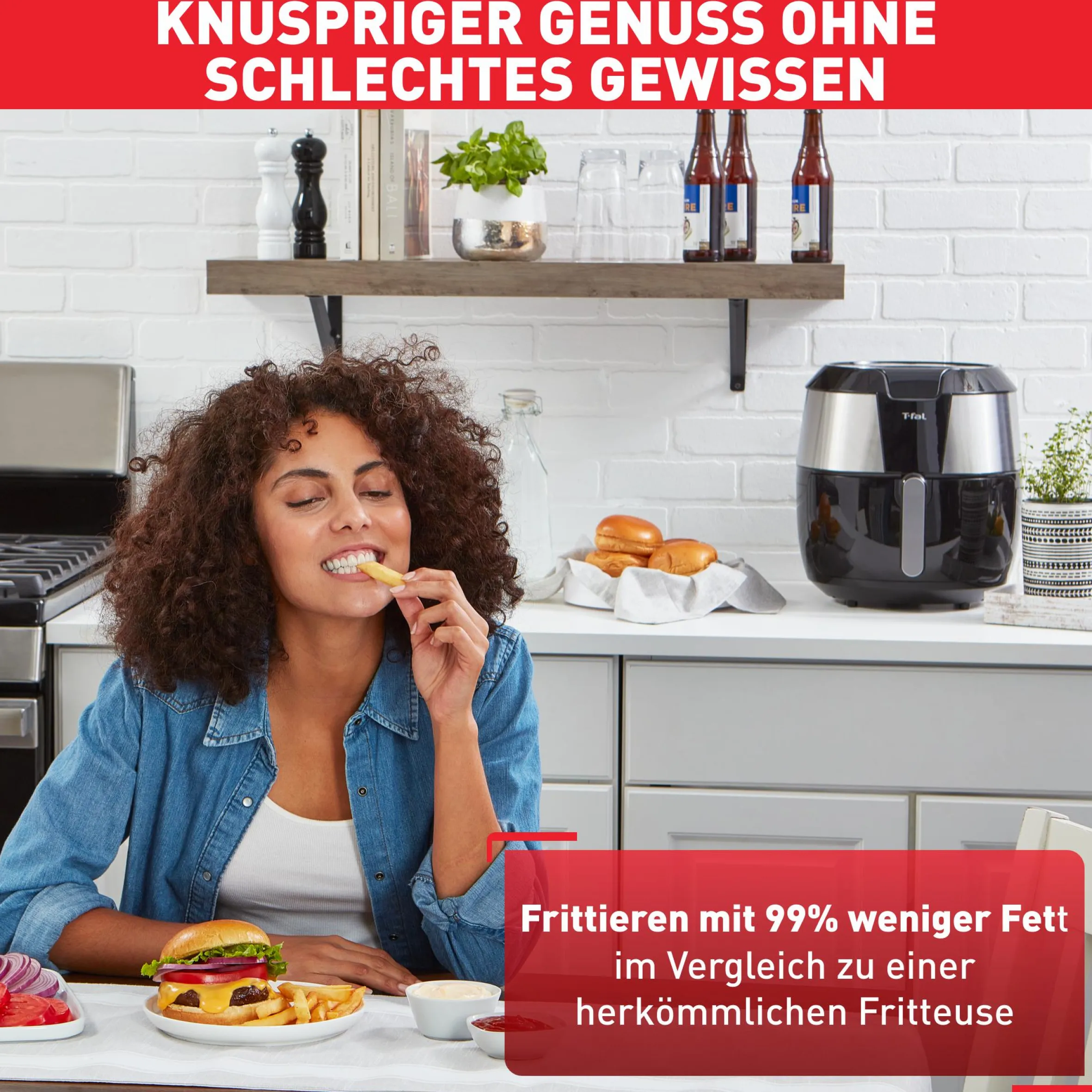 Easy Fry XXL Heißluftfritteuse EY701D|Tefal New