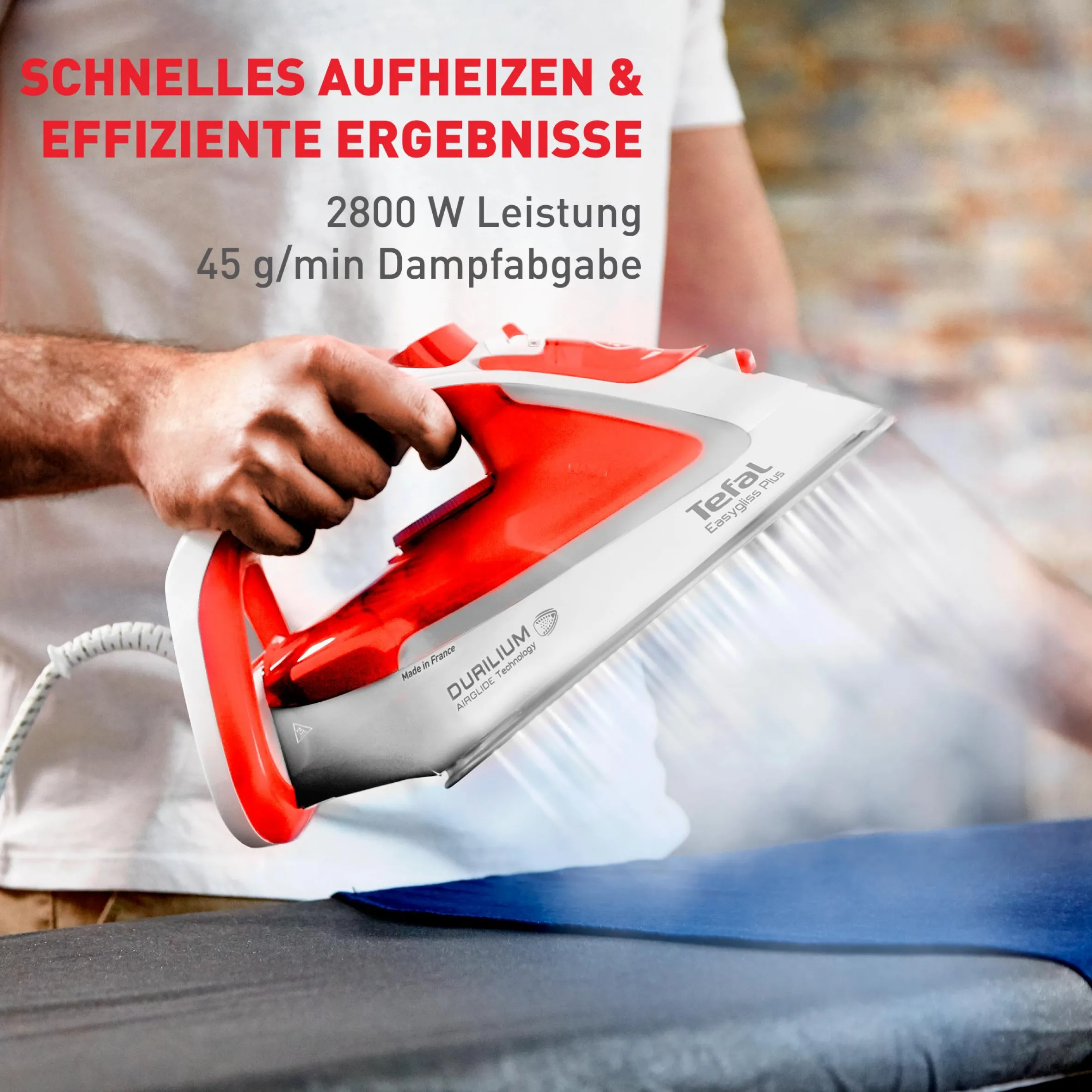 Easygliss Plus Dampfbügeleisen FV5738|Tefal Best
