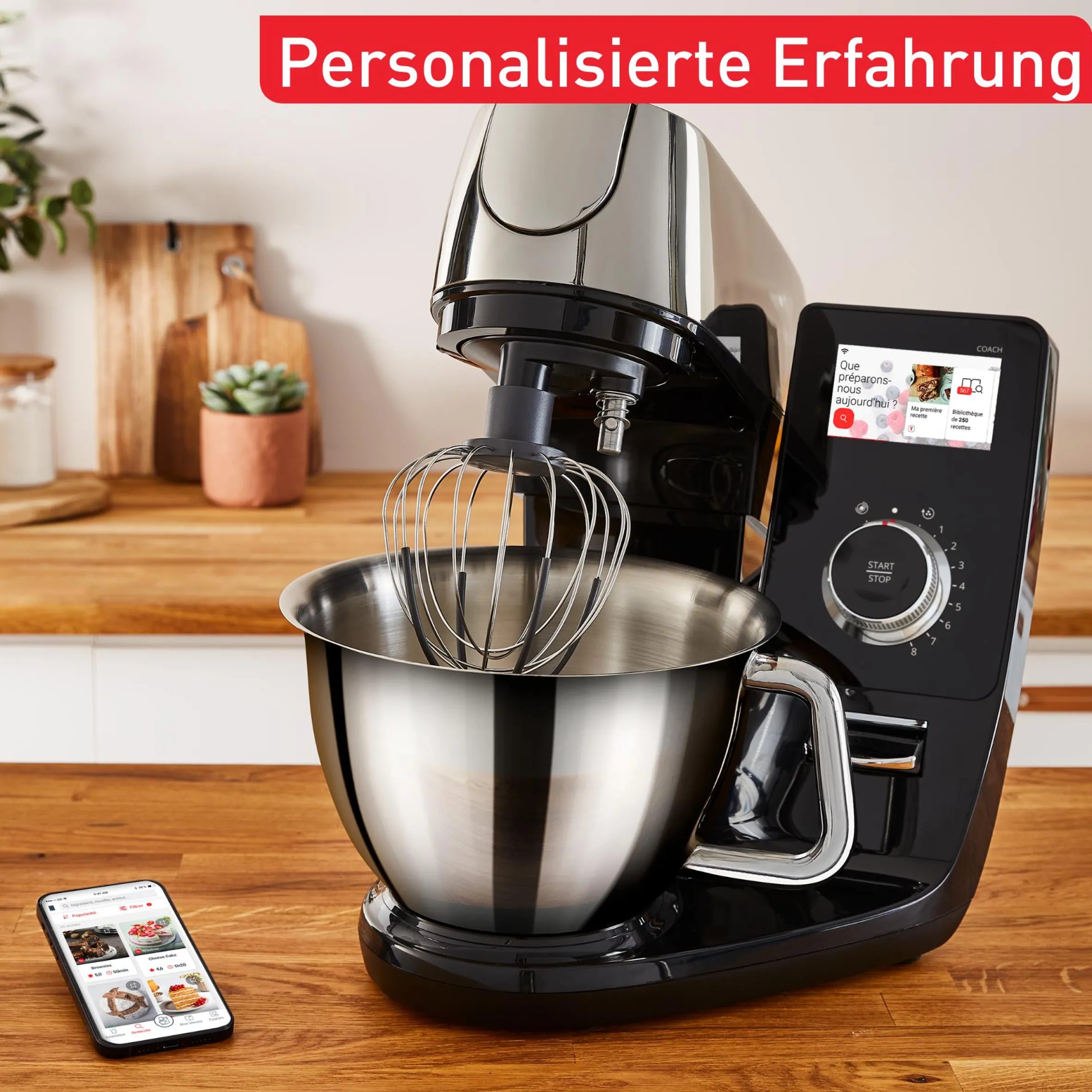 I-Coach Touch WLAN Küchenmaschine inkl. Küchenwaage QB9518|Tefal Best