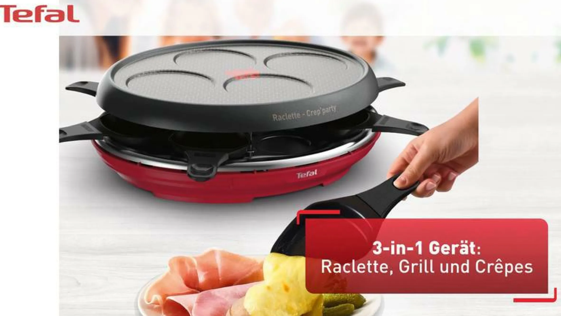 3-in-1 Raclette, Grill, Crêpe RE3105|Tefal Clearance