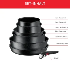 Ingenio Black Stone 7-teiliges Set L39987|Tefal Clearance