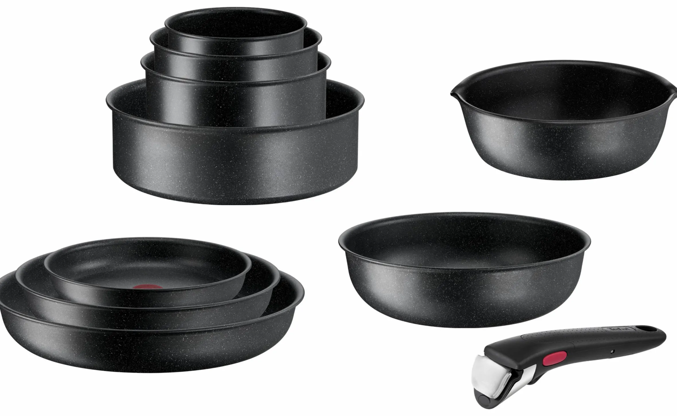 Ingenio Black Stone 3-teiliges Pfannen-Set L39990|Tefal Best