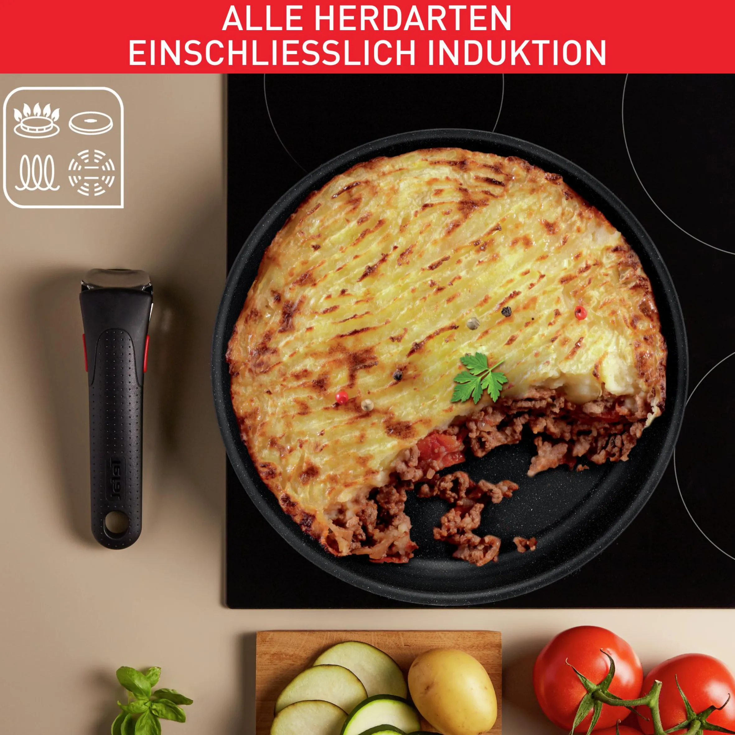 Ingenio Black Stone 10-teiliges Set L39994|Tefal New