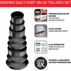 Ingenio Daily Chef On 20-teiliges Set L76194|Tefal Discount