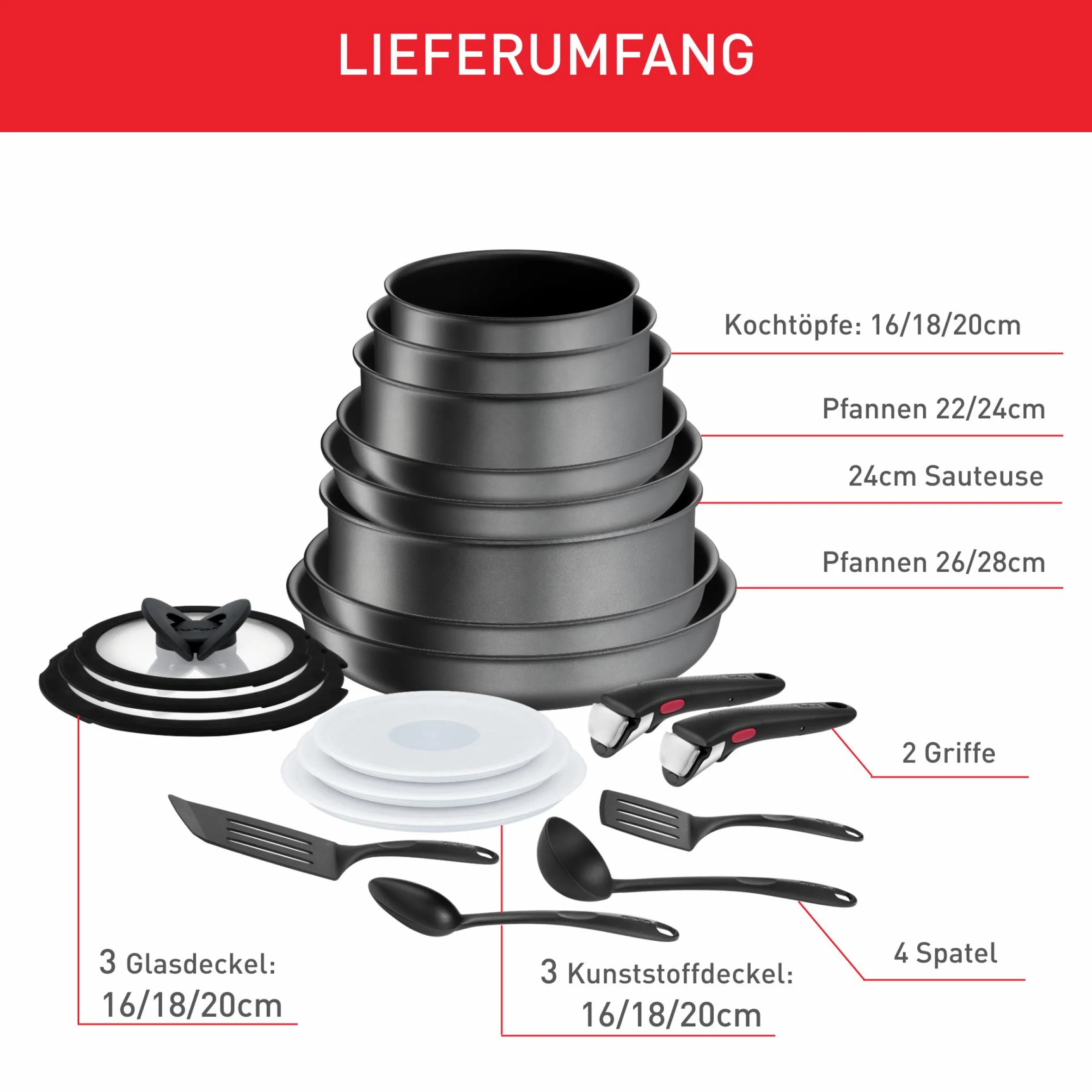 Ingenio Daily Chef On 20-teiliges Set L76194|Tefal Discount