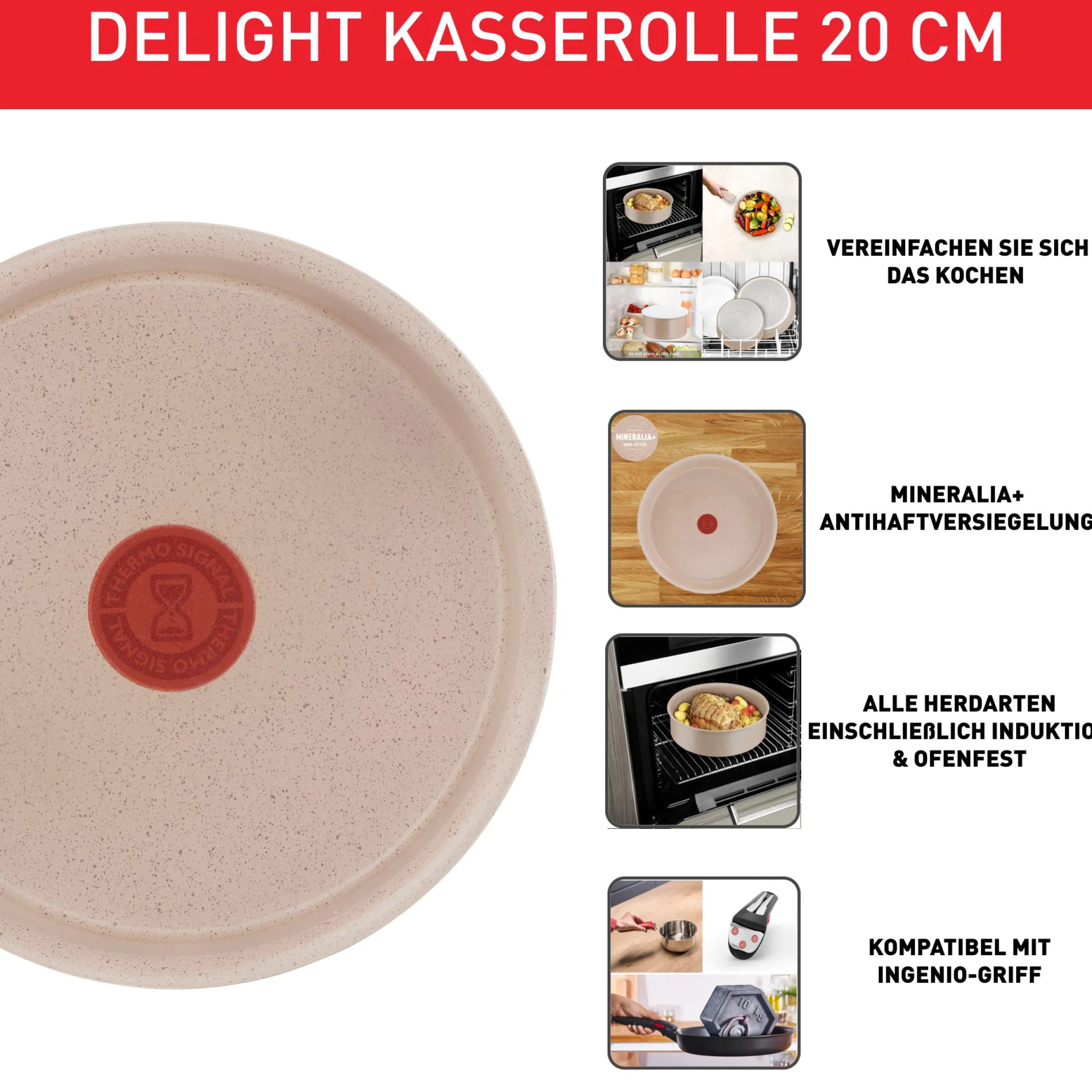 Ingenio Delight Kasserolle 18 cm (ohne Griff) L7832902|Tefal Clearance
