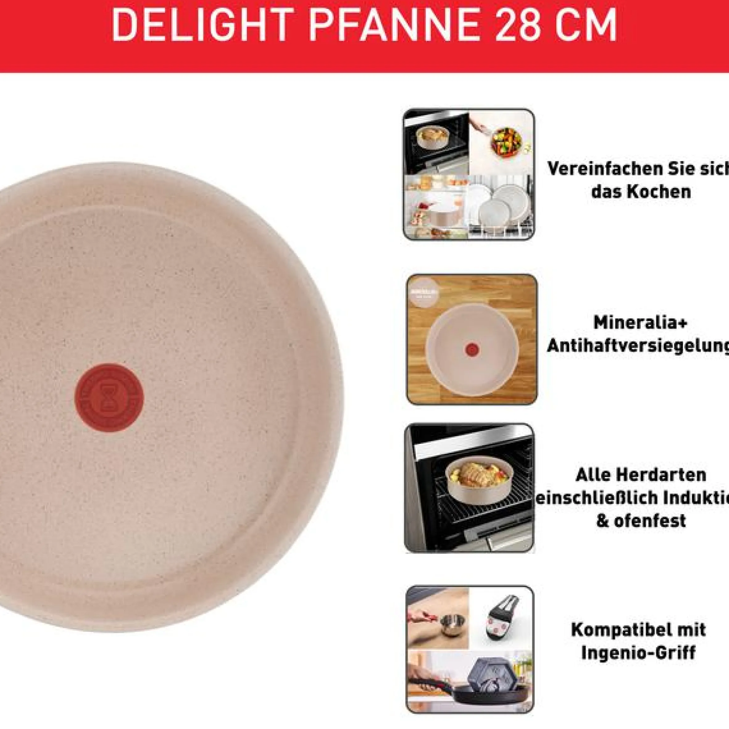 Ingenio Delight Pfanne 28 cm (ohne Griff) L7830602|Tefal