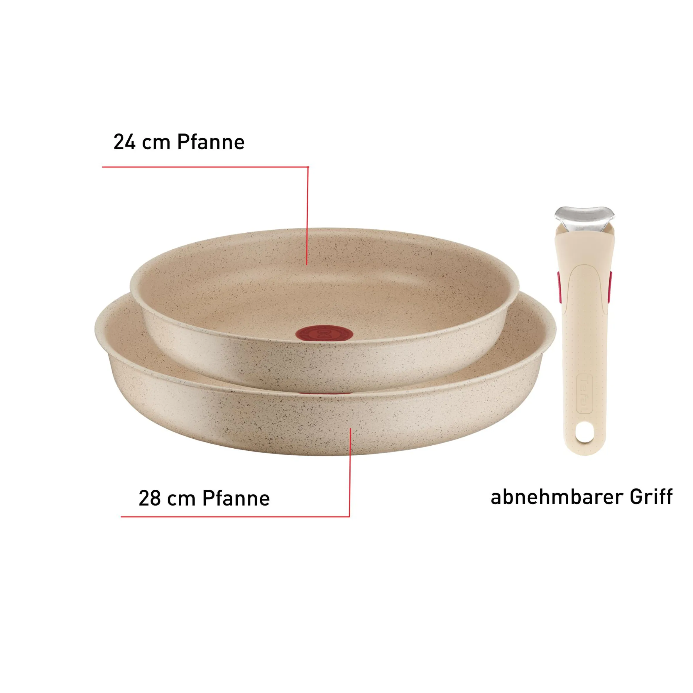Ingenio Delight 3-teiliges Set (Pfannen 24/28cm + 1 Griff) L7839043|Tefal Sale