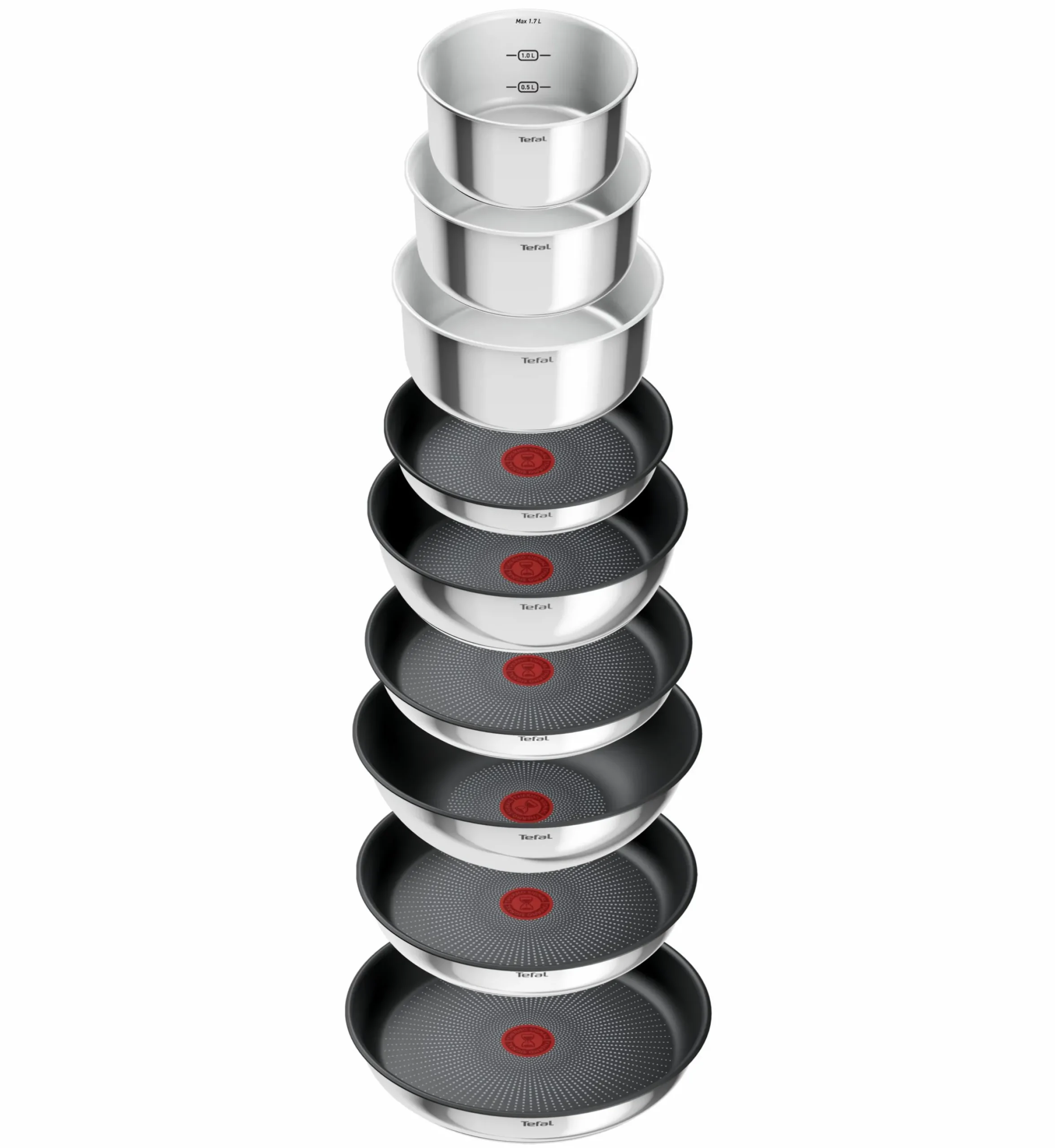 Ingenio Emotion On 22tlg. Kochgeschirr-Set aus Edelstahl L897SM|Tefal