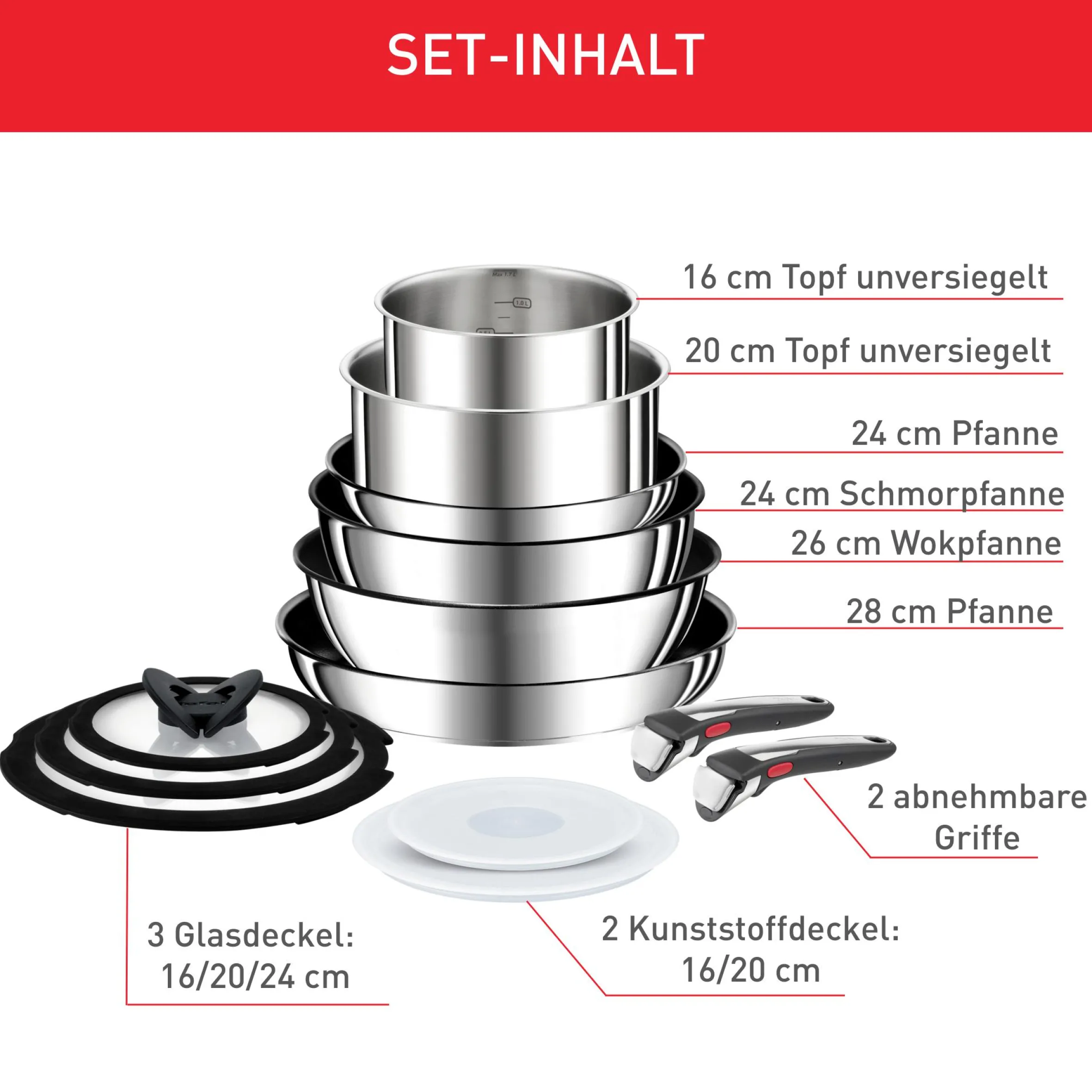 Ingenio Preference On 13-teiliges Topf- & Pfannenset L97494|Tefal Discount