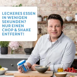 Jamie Oliver by Chop & Shaker 450 ml Weiß/Blau K1644344|Tefal New