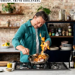 Jamie Oliver by Cook Smart Pfanne aus unversiegeltem Edelstahl 28cm E31106|Tefal Discount