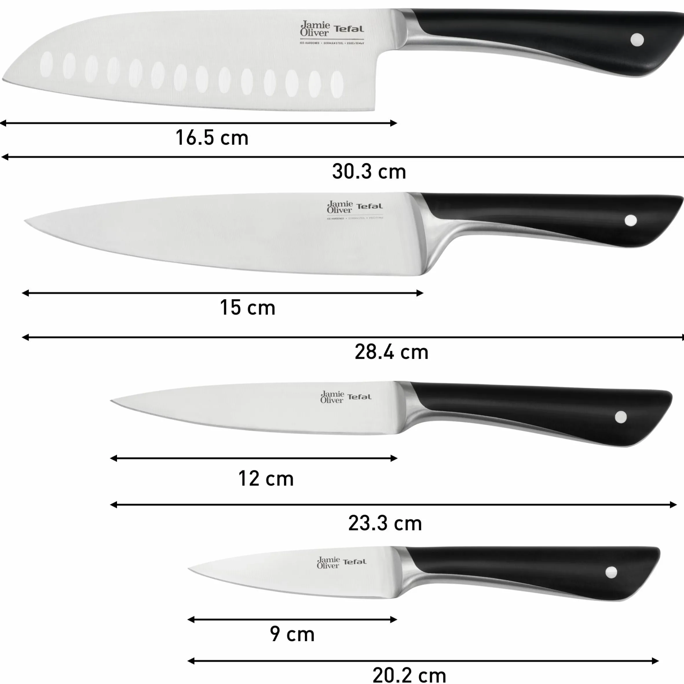 Jamie Oliver by Messer-Set 4 tlg. K267S4|Tefal Online