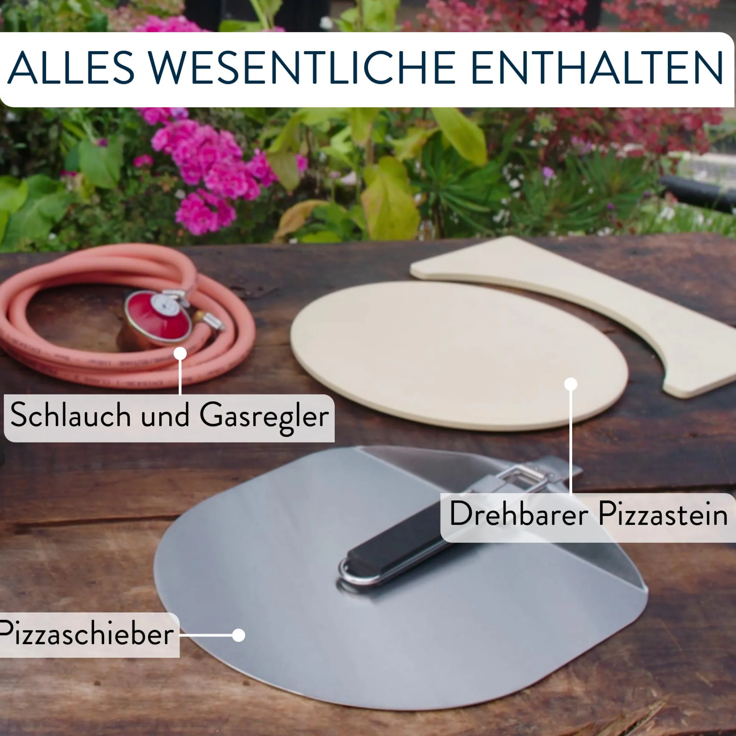 Jamie Oliver by Pizzaofen für Zuhause, Gas-Pizzaofen, 360° drehbarer Pizzastein|Tefal Clearance
