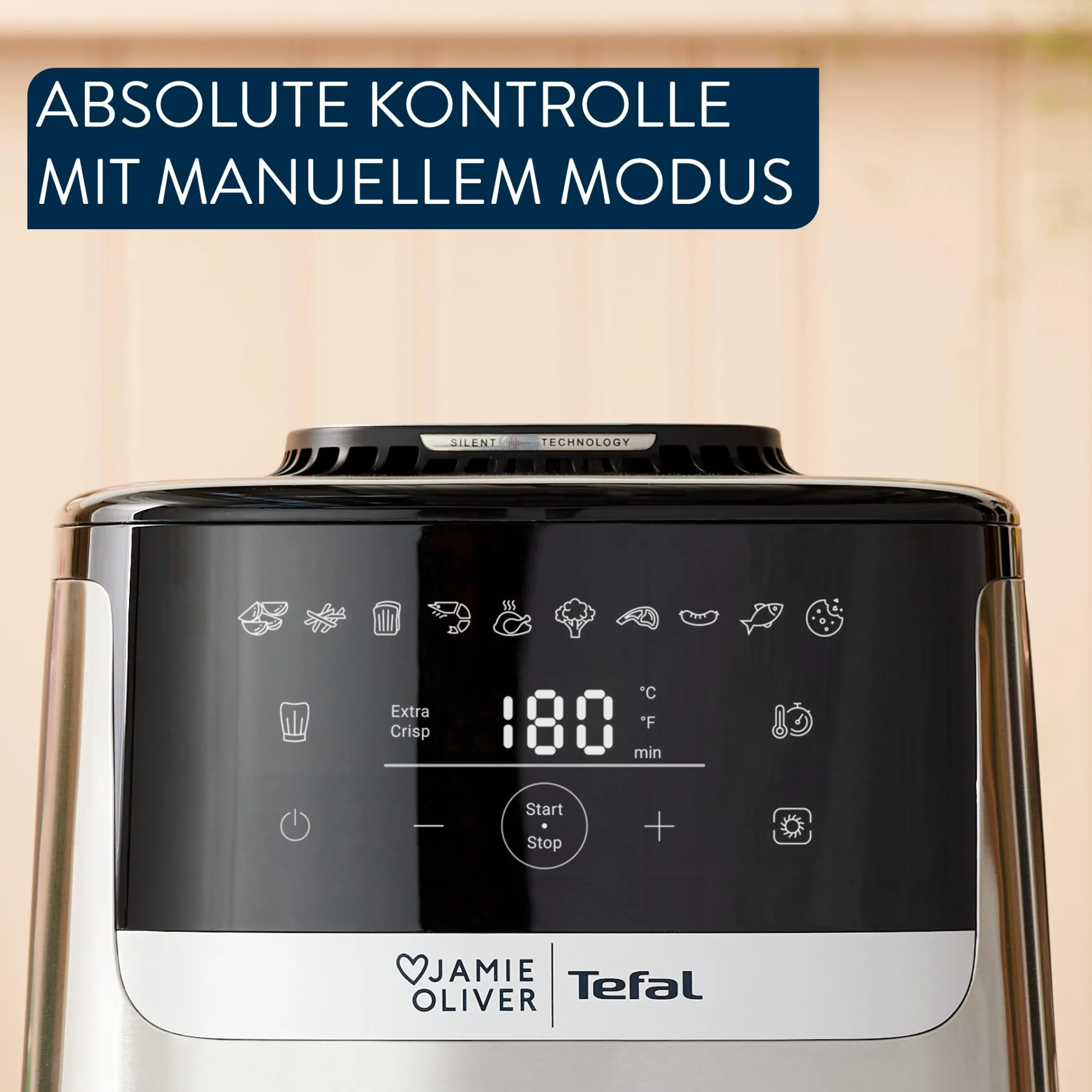 Jamie Oliver by Quiet & Easy Heißluftfritteuse|Tefal Outlet