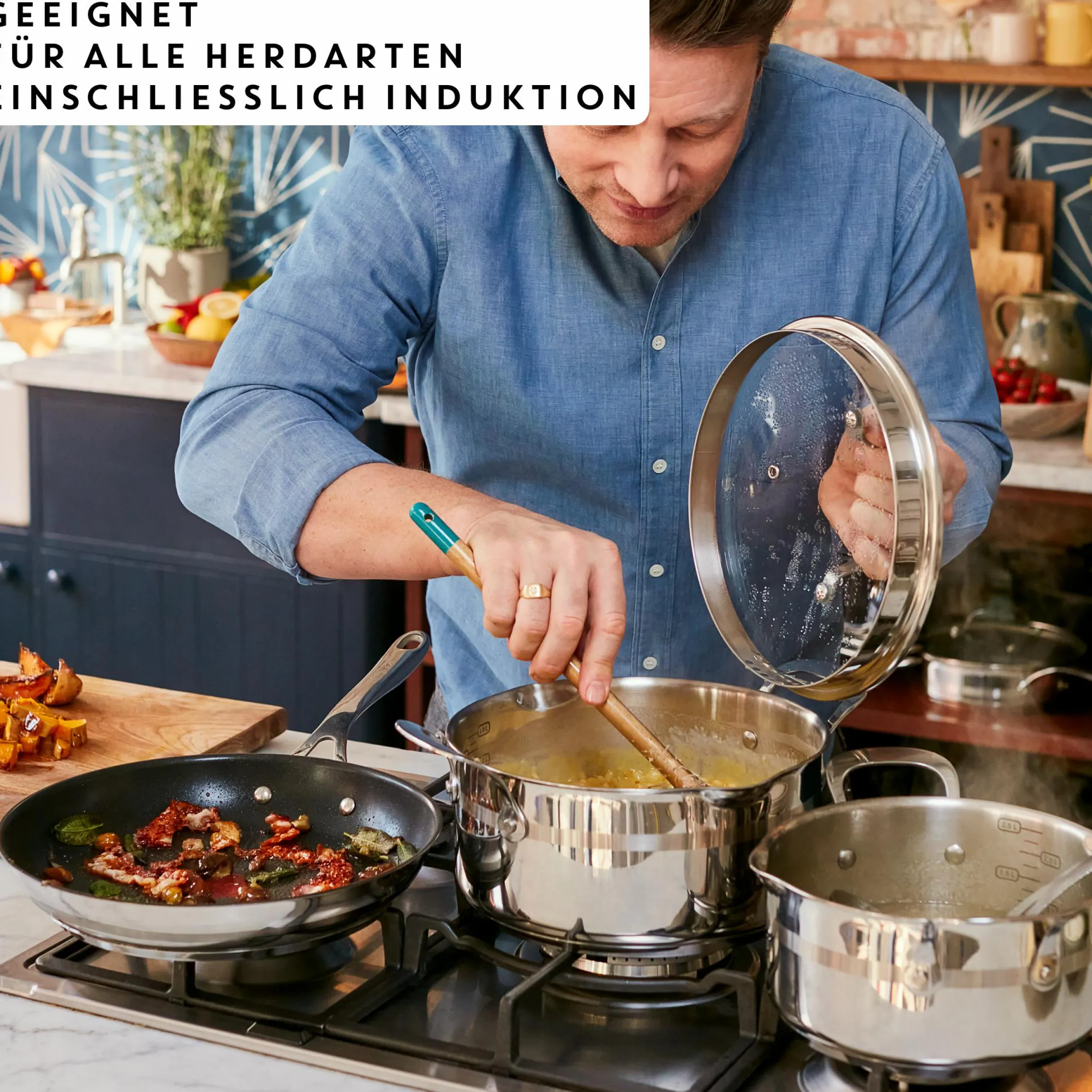 Jamie Oliver Cook Smart Pfannenset 20/24/28 cm E310S3|Tefal New