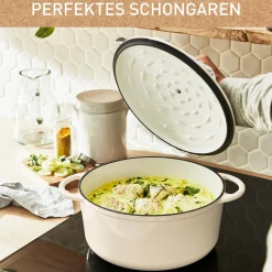 Lov Gusseisen Kochtopf 25cm beige, E25904|Tefal Discount