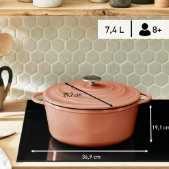 Lov Gusseisen Kochtopf terracotta orange 25cm, E2600|Tefal Sale