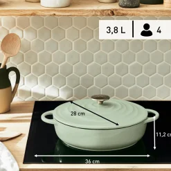 Lov Gusseisen Servierpfanne 28cm hellgrün, E25872|Tefal Online