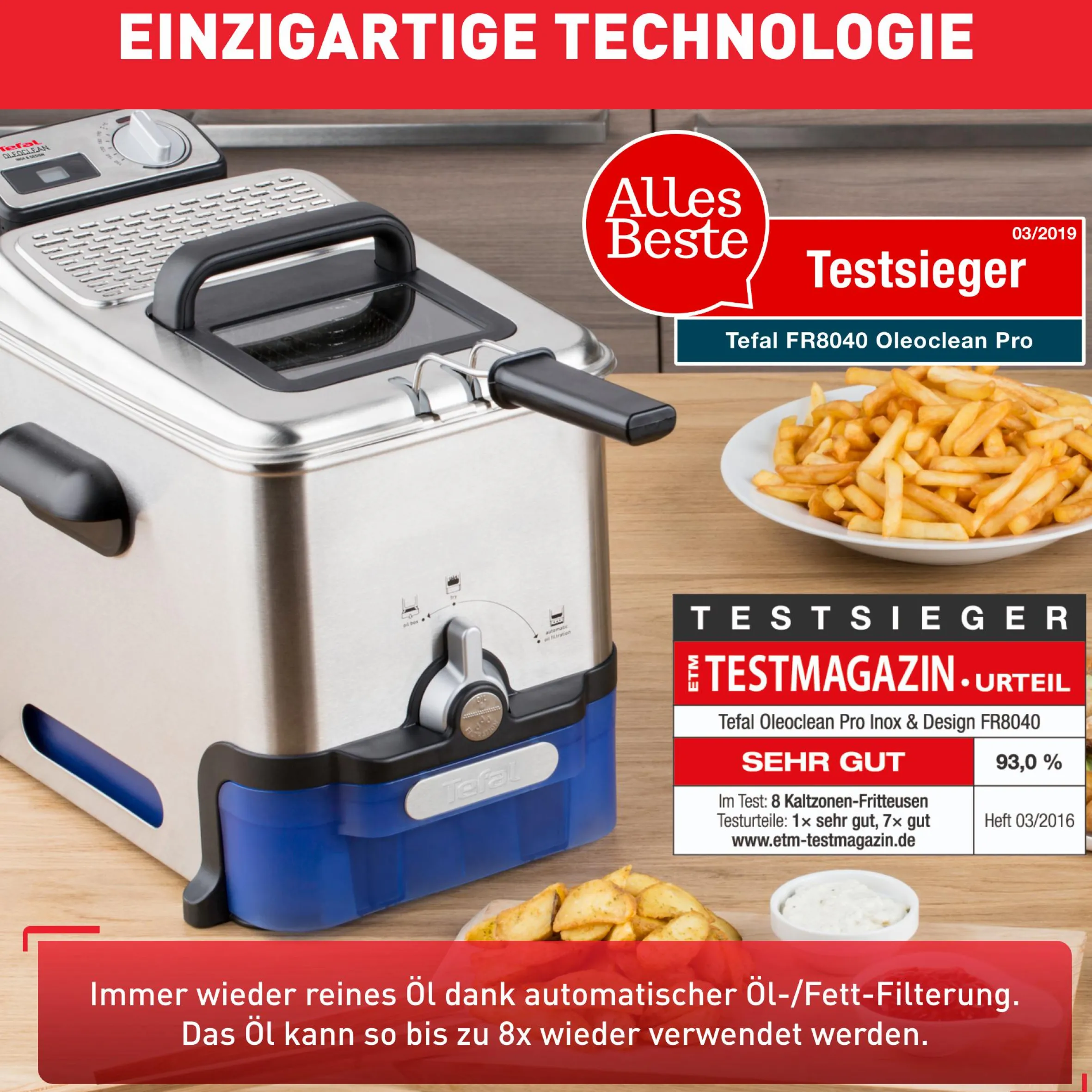 Oleoclean Pro Fritteuse FR8040|Tefal Online