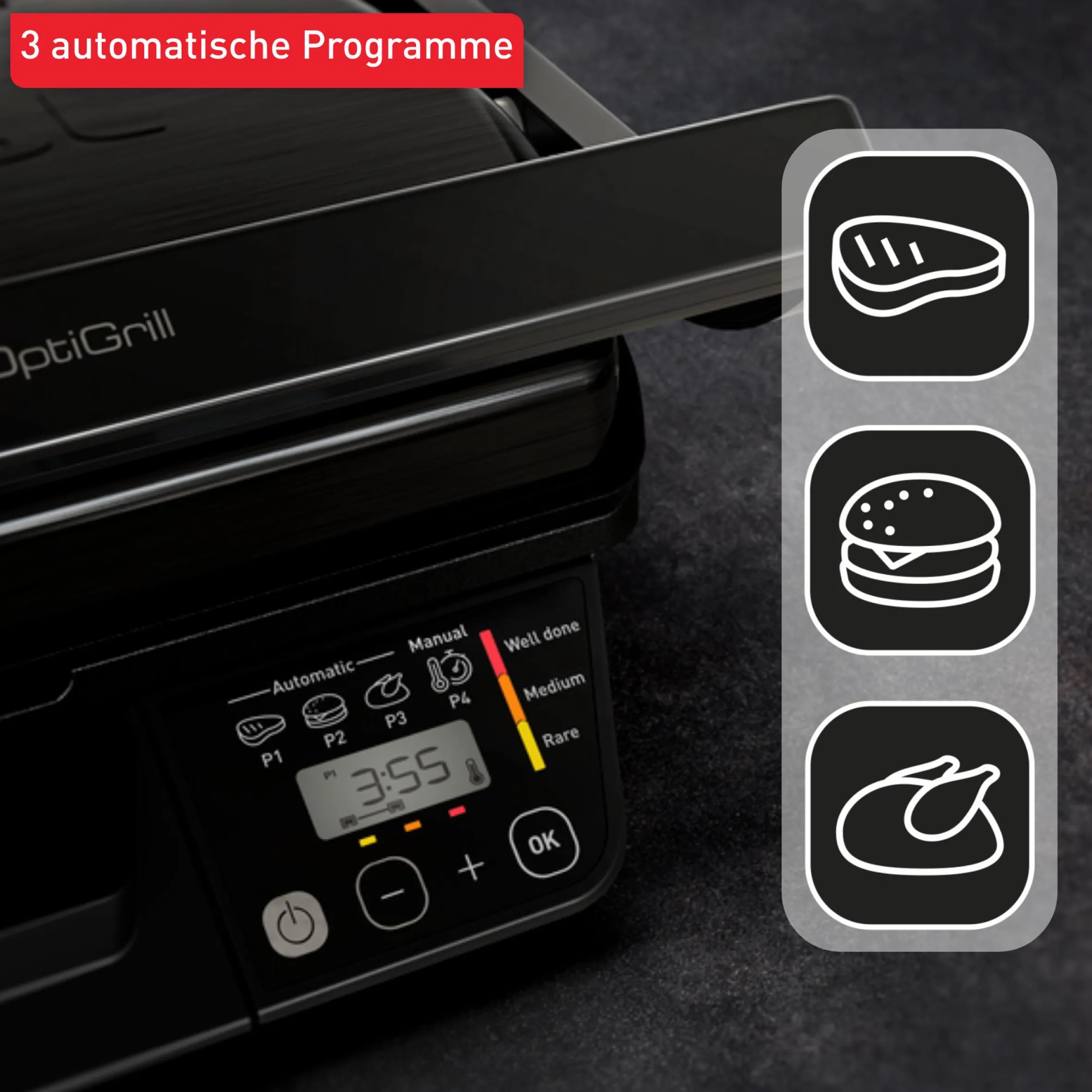 OptiGrill Kontaktgrill GC7P08|Tefal