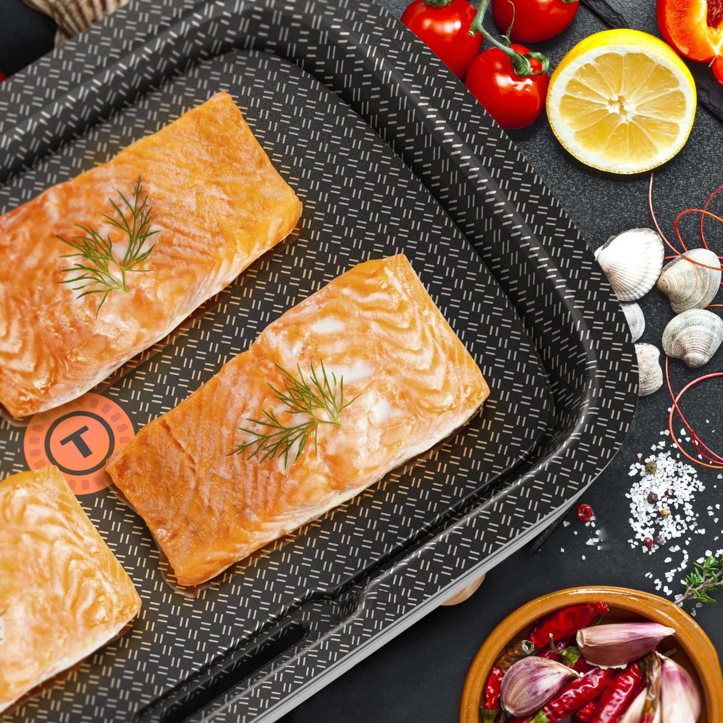 Plancha Des Saveurs Gourmet Elektrogrill CB658P|Tefal Hot