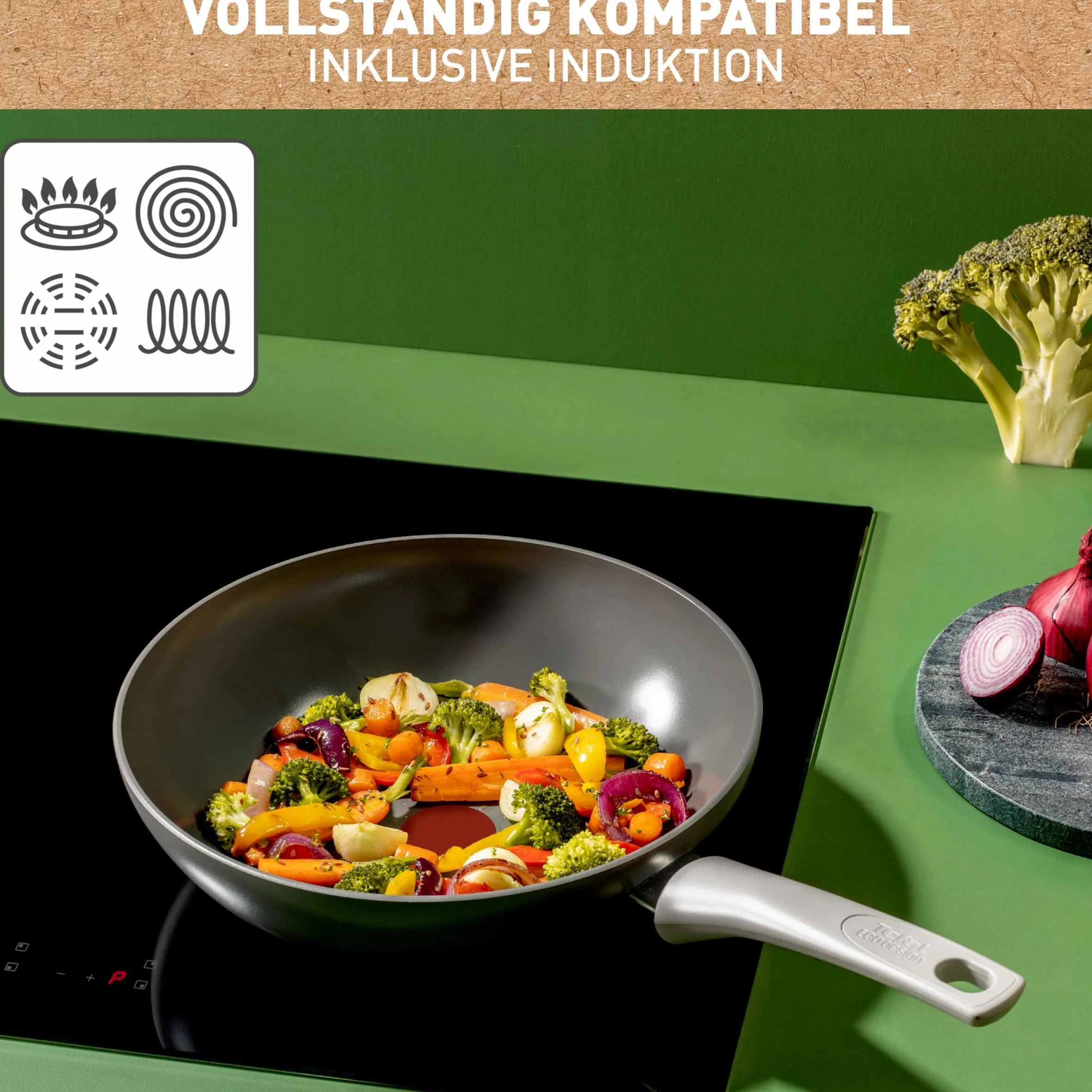Renew On Keramik-Wokpfanne 28cm C42719|Tefal