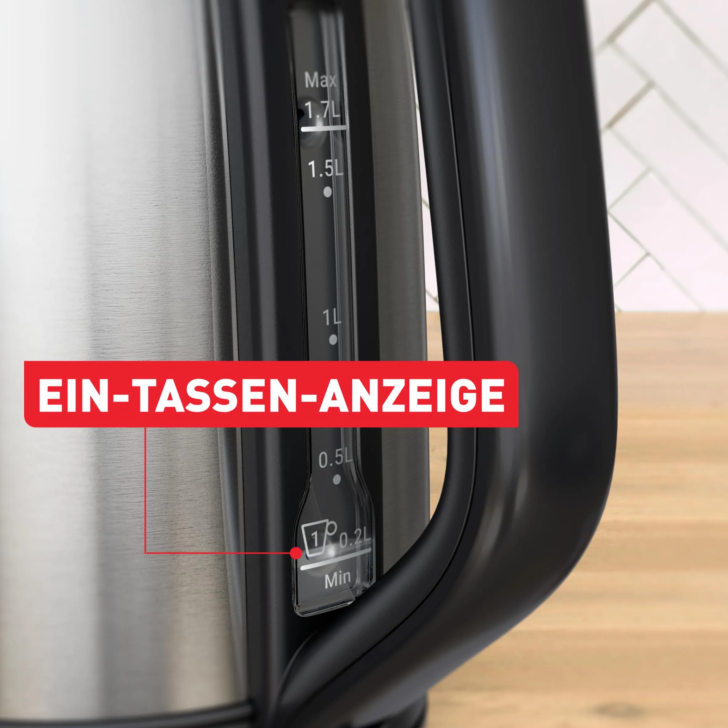 Subito, Elektrischer Wasserkocher, Ein-Tassen-Indikator, Einhändiges Öffnen|Tefal New