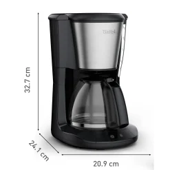 Subito, Filterkaffeemaschine, Optionale Warmhaltefunktion, Permanenter Filter, Schwarz und Edelstahl|Tefal Clearance