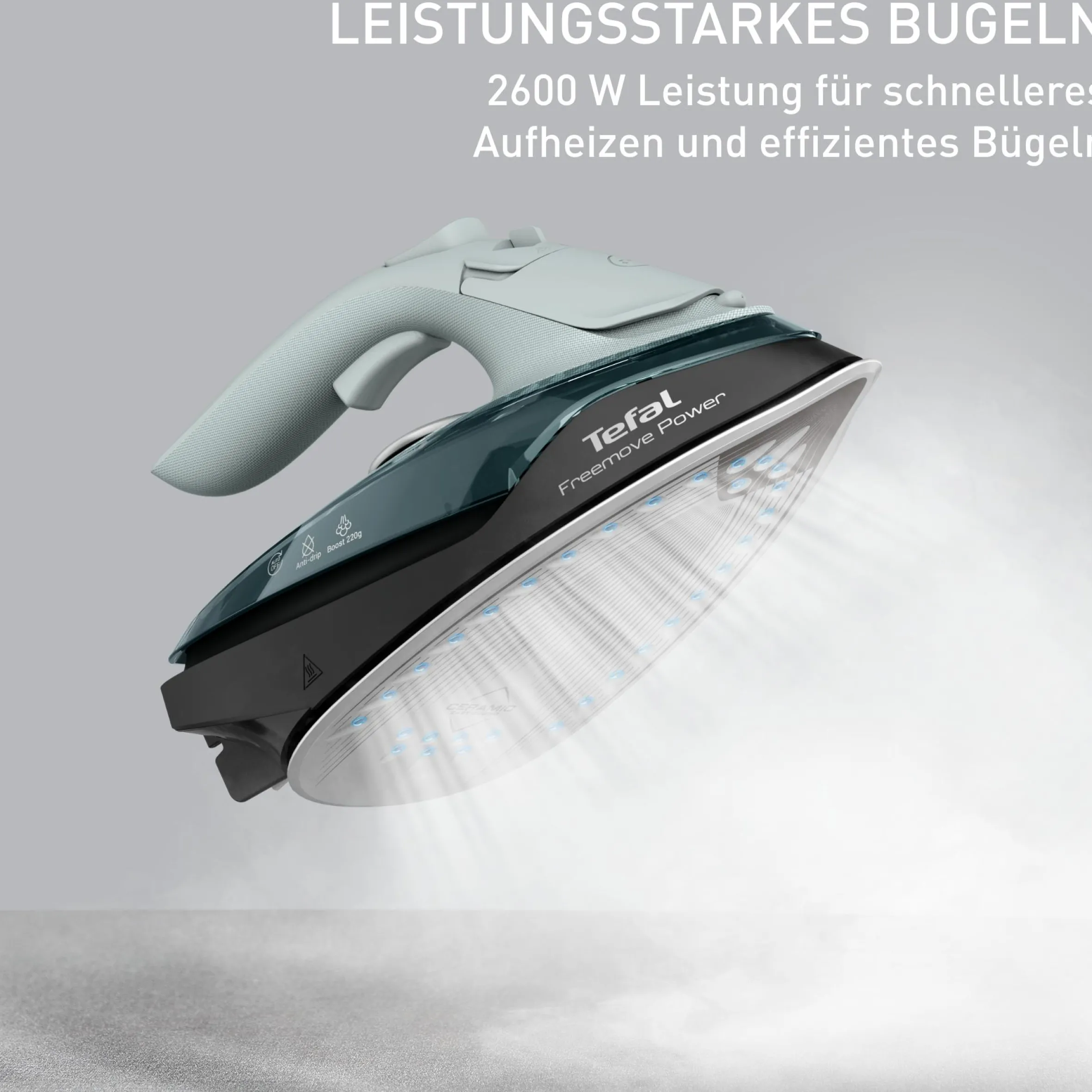 Freemove Power, Kabelloses Dampfbügeleisen, Schnelles Aufheizen, Leicht|Tefal Outlet
