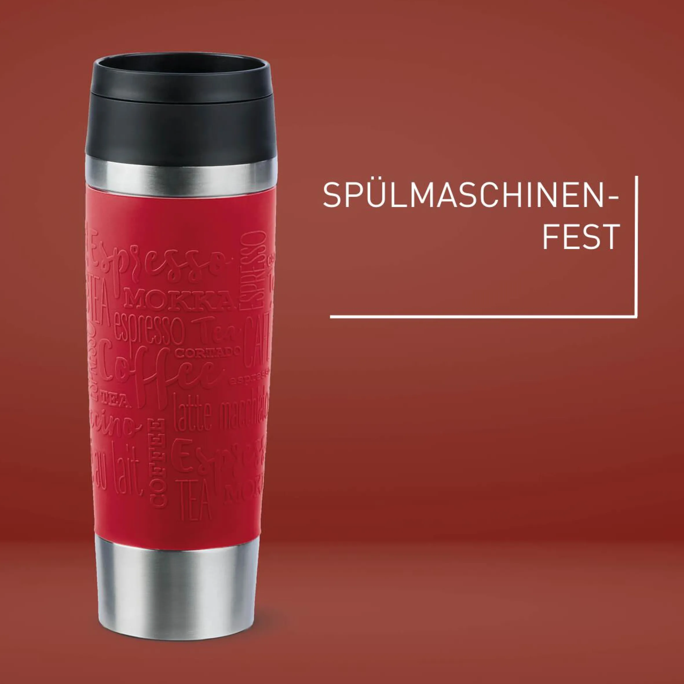 TRAVEL MUG CLASSIC ISOLIERBECHER 0,5L DUNKELROT N20222|Tefal Outlet