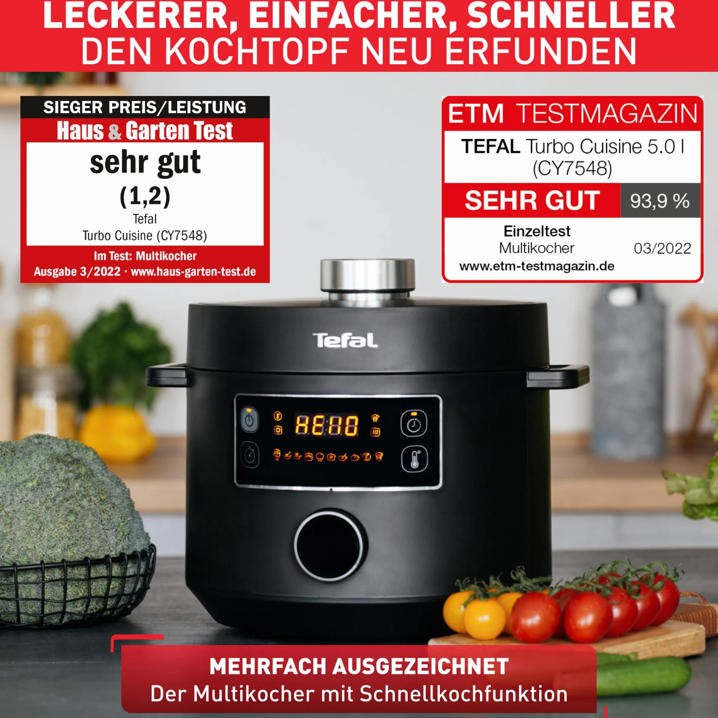 Turbo Cuisine 5.0 L Multikocher CY7548|Tefal Outlet