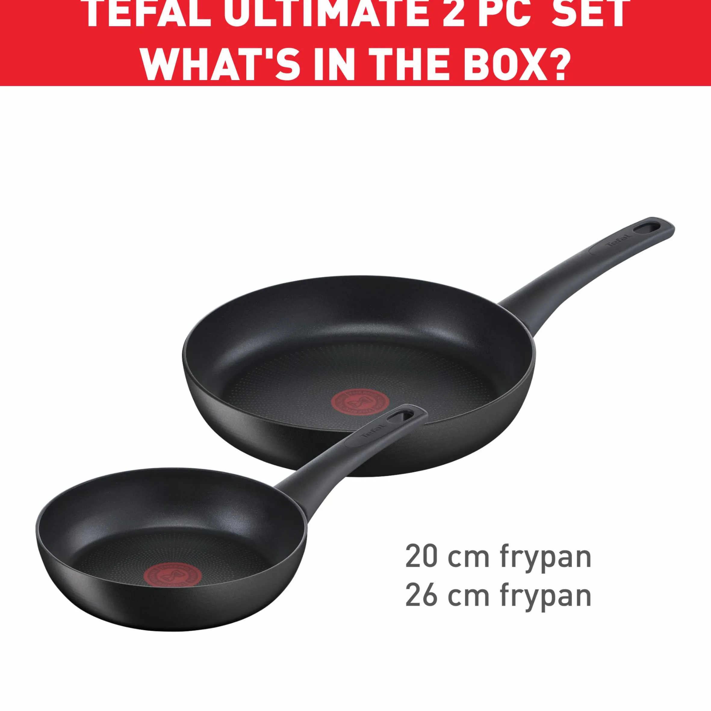 Ultimate On 2-teiliges Bratpfannenset 20/26 cm G26090|Tefal Hot