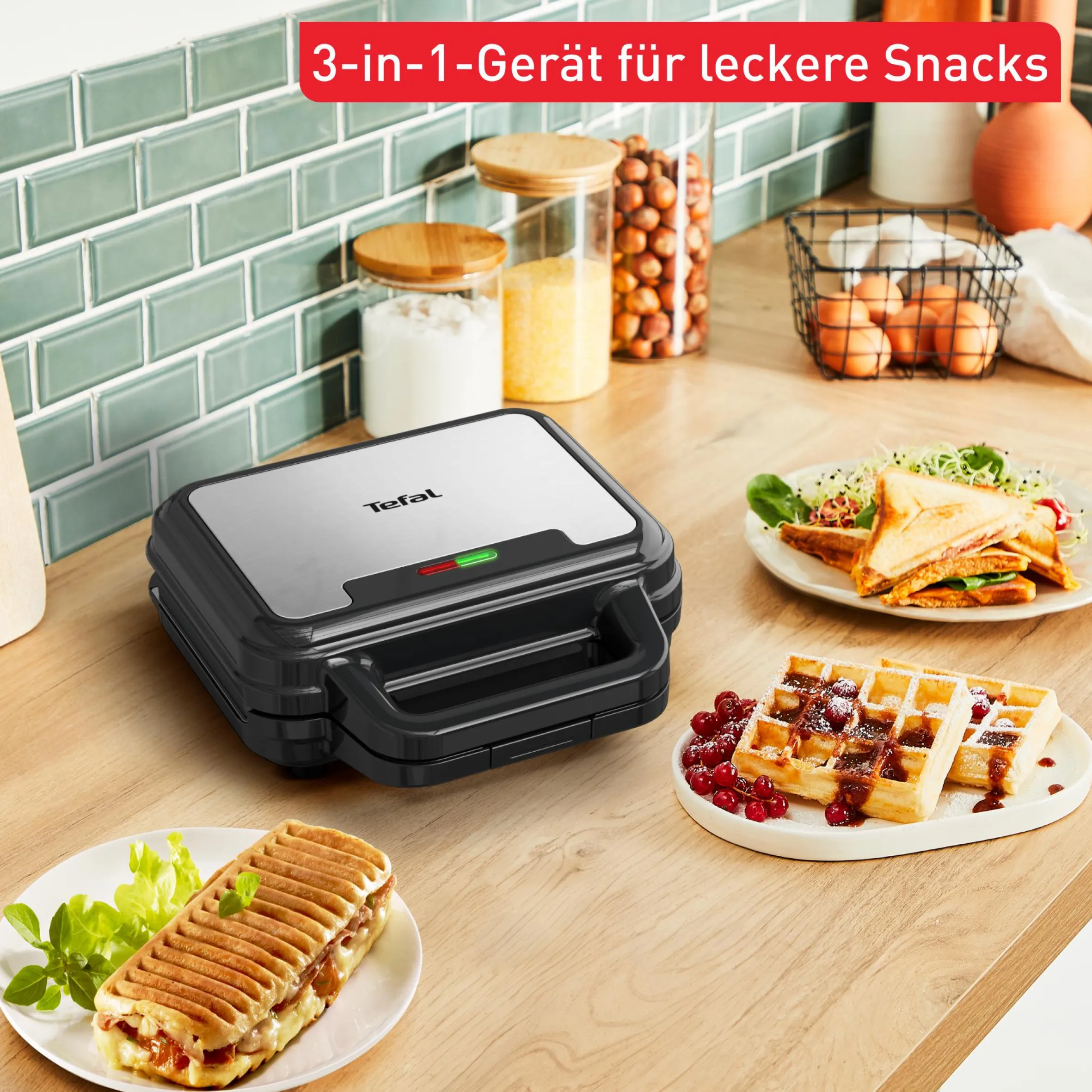 UltraCompact 3in1 Sandwichmaker, Waffeleisen & Panini-Toaster SW383D|Tefal Outlet