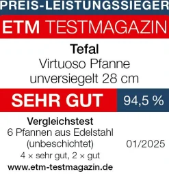 Virtuoso Pfanne unversiegelt 28cm E49206|Tefal Clearance