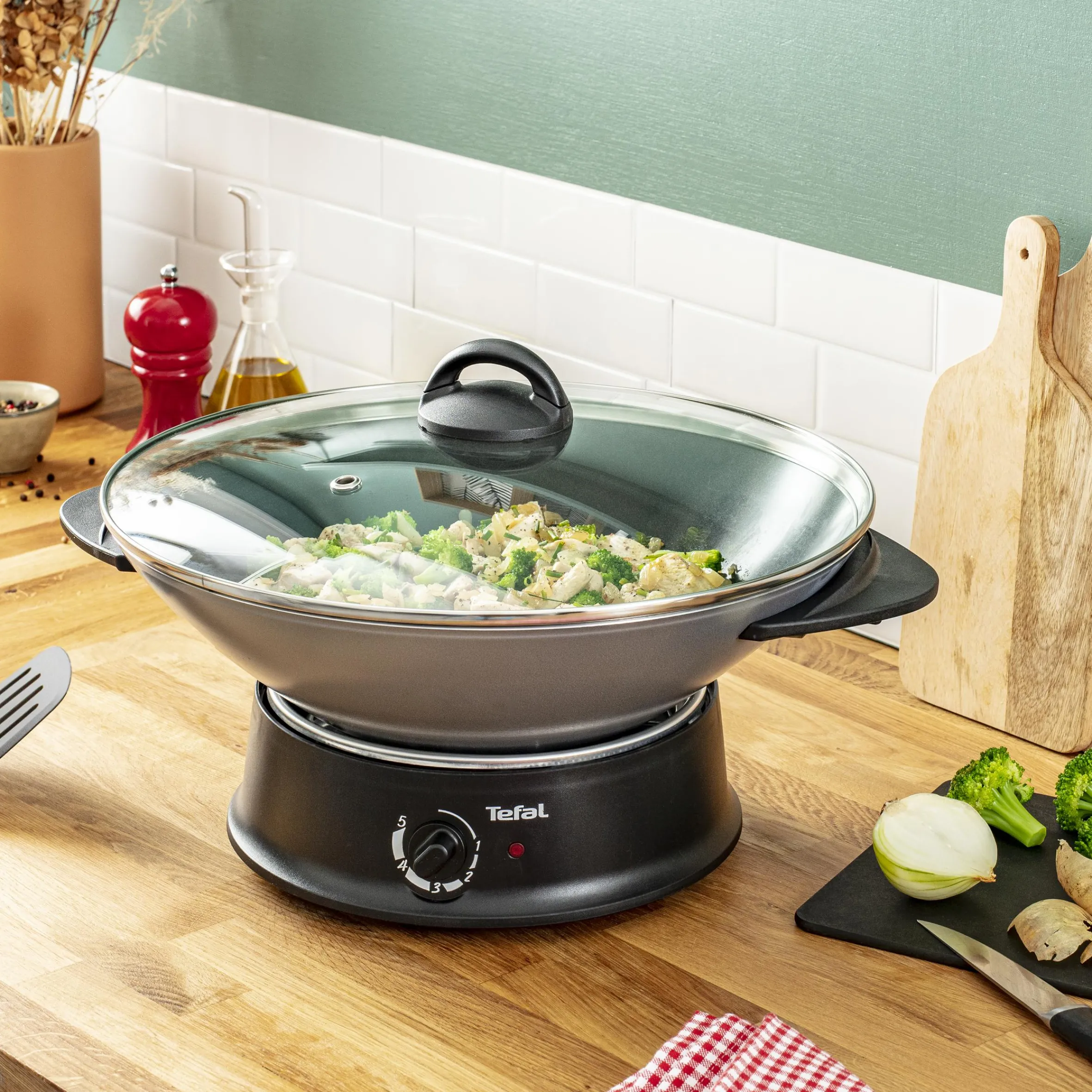 Wok mit Glasdeckel WO3000|Tefal
